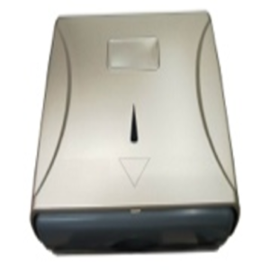 DISPENSADOR PLÁSTICO DE PAPEL TOALLA INTERFOLIADOCOLOR CREMA MATE