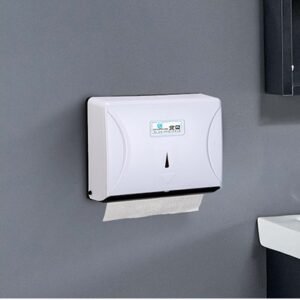 DISPENSADOR BLANCO DE PLÁSTICO PARA PAPEL TOALLA INTERFOLIADO